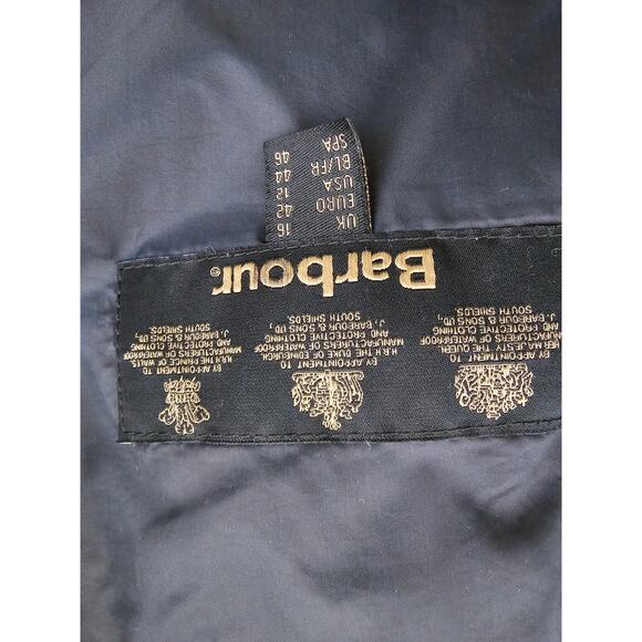 Barbour Cavalry Polarquilt Fleece Lined Jacket in Dark Navy Sz 12 - Picture 9 of 13